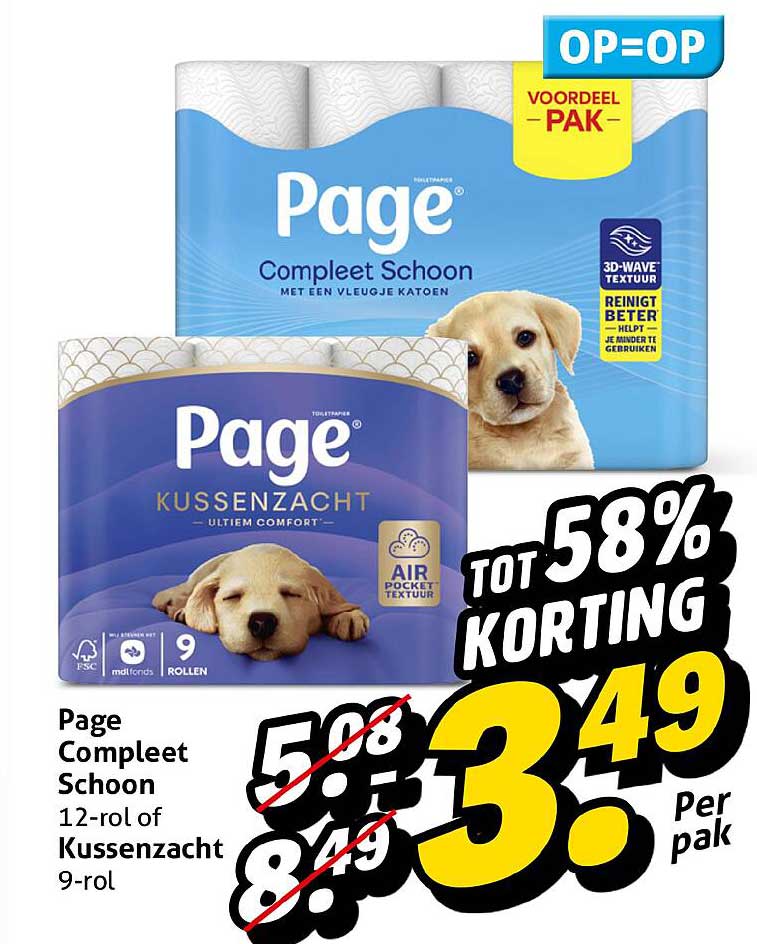 Page Compleet Schoon 12-rol of Kussenzacht 9-rol tot 58% korting