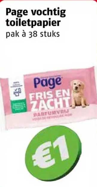Page vochtig toiletpapier pak à 38 stuks