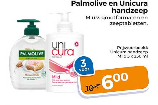 Palmolive en Unicura handzeep