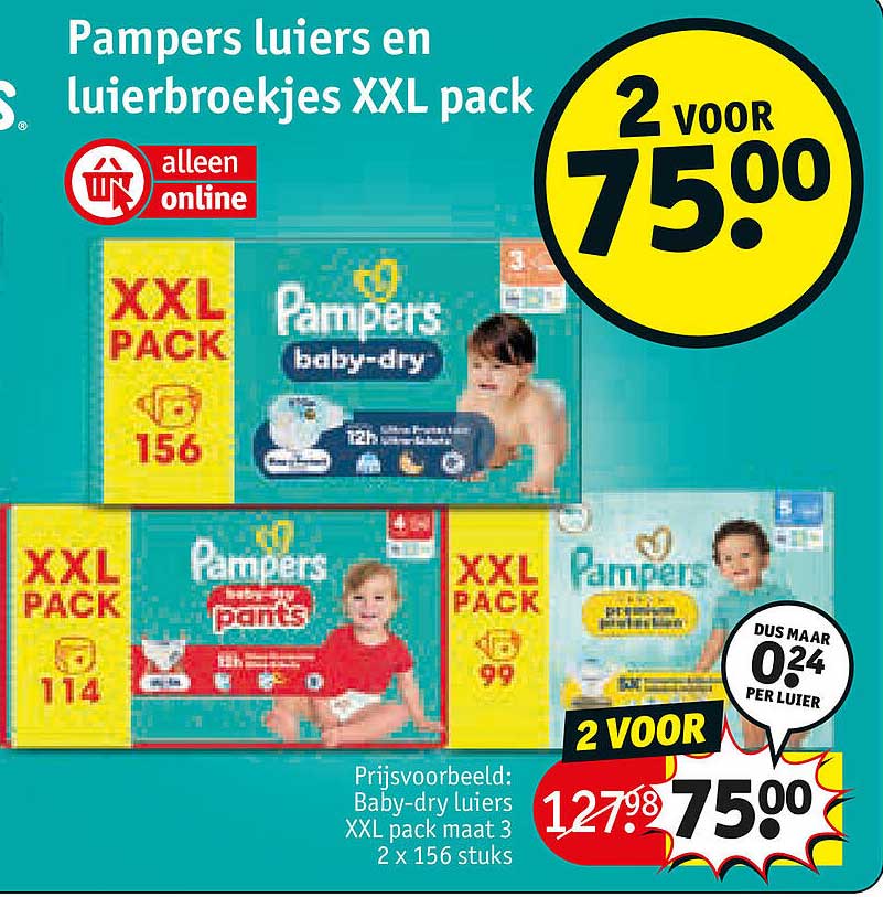 Pampers luiers en luierbroekjes XXL pack