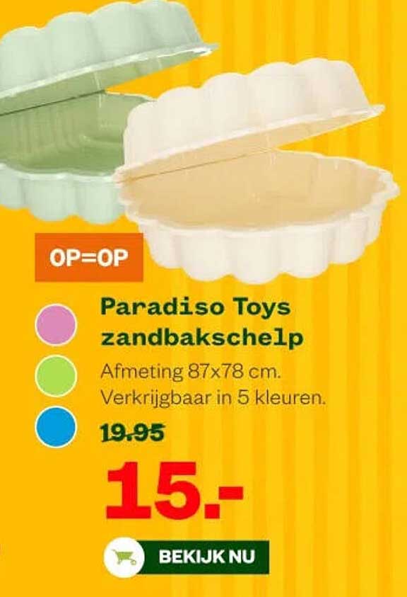 Paradio Toys zandbakschelp OP=OP
