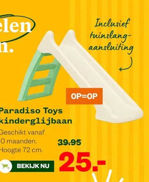 Paradiso Toys kinderglijbaan OP=OP