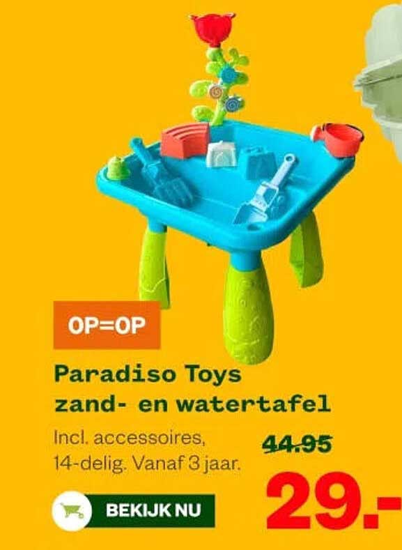 Paradiso Toys zand- en watertafel OP=OP