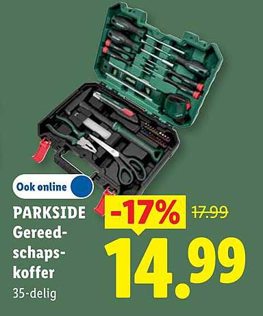 PARKSIDE Gereedschapskoffer 35-delig -17%