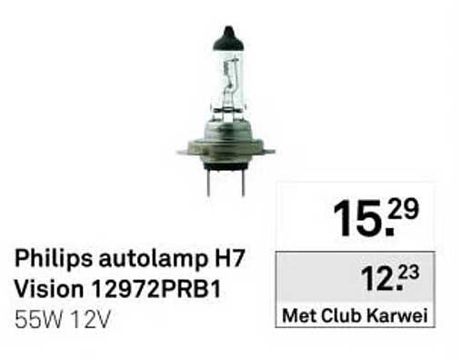 Philips autolamp H7 Vision 12972PRB1 55W 12V