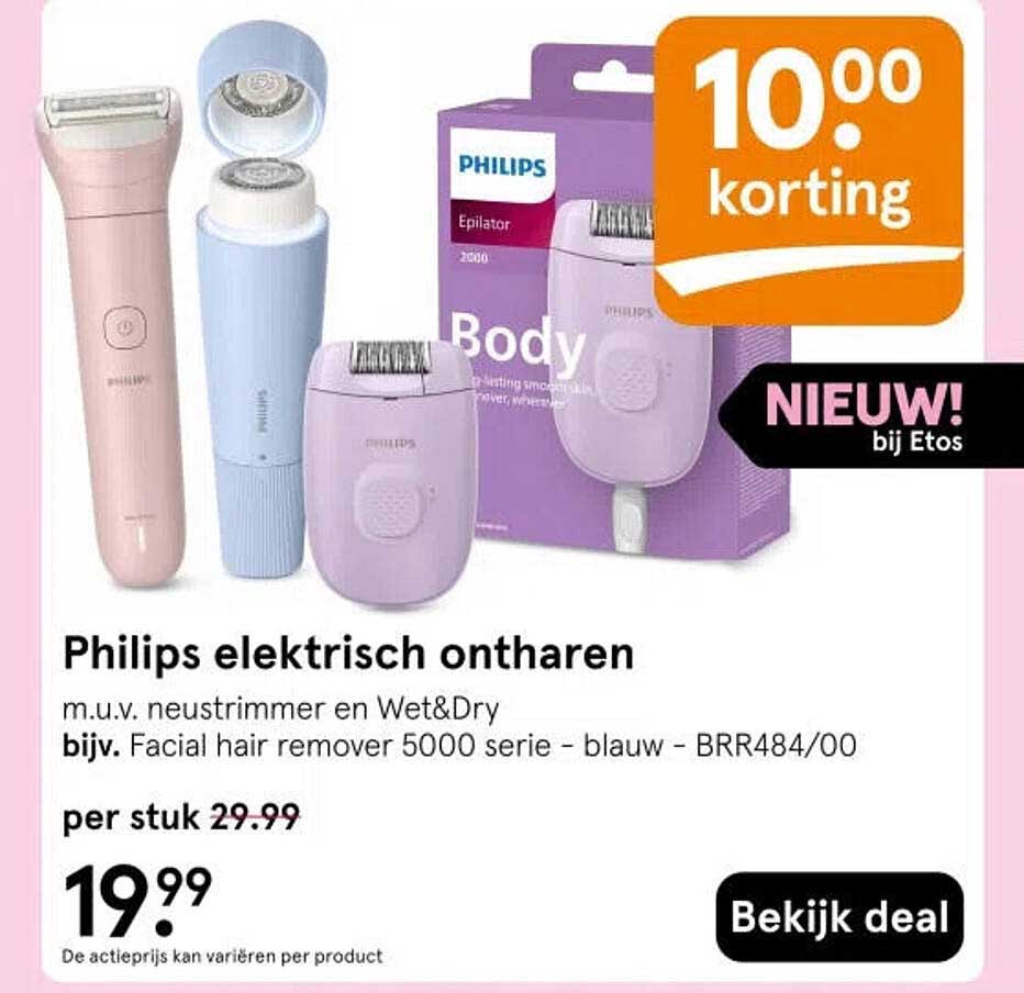 Philips elektrisch ontharen 10.00 korting