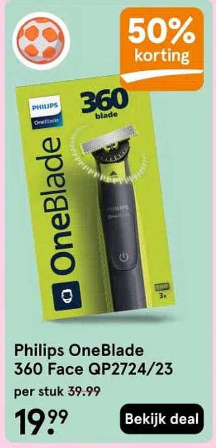 Philips OneBlade 360 Face QP2724/23 50% korting