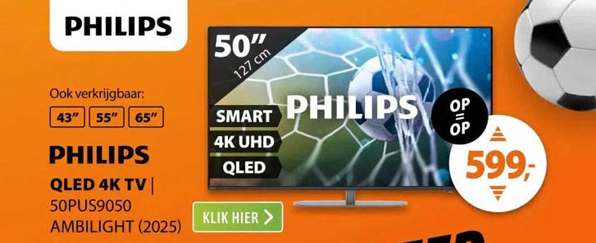 PHILIPS QLED 4K TV | 50PUS9050 AMBILIGHT (2025)