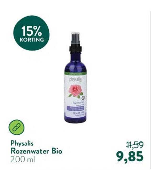 Physalis Rozenwater Bio 200 ml