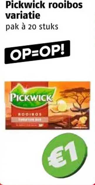 Pickwick rooibos variatie pak à 20 stuks OP=OP!