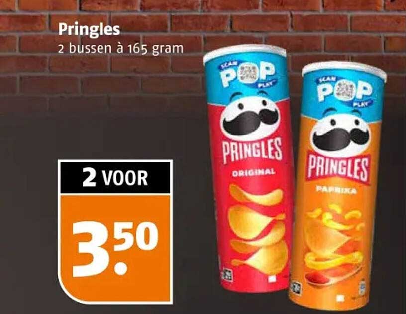 Pringles 2 bussen à 165 gram