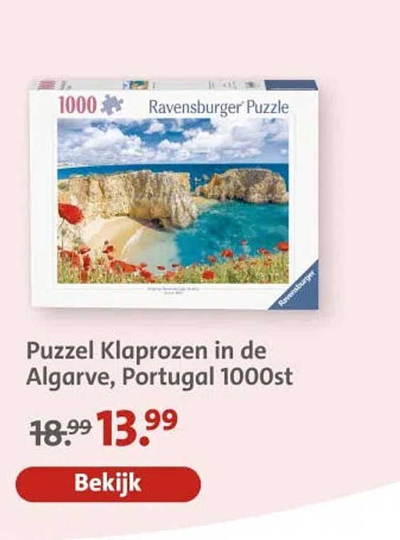 Puzzel Klaprozen in de Algarve, Portugal 1000st