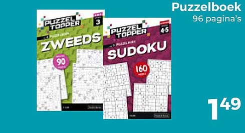 Puzzelboek 96 pagina's