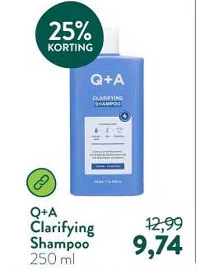 Q+A Clarifying Shampoo 250 ml 25% Korting