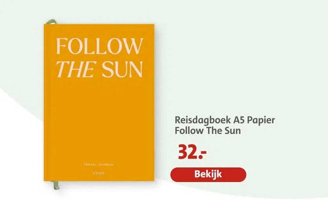Reisdagboek A5 Papier Follow The Sun