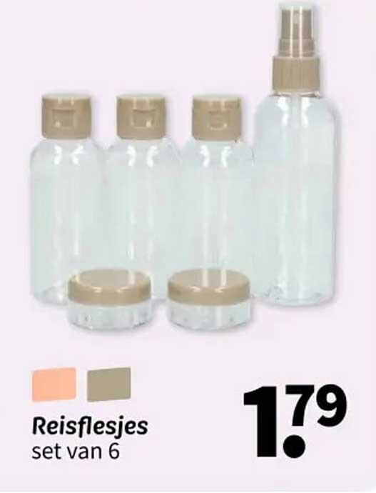 Reisflesjes set van 6