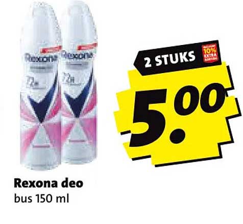 Rexona deo bus 150 ml 2 STUKS