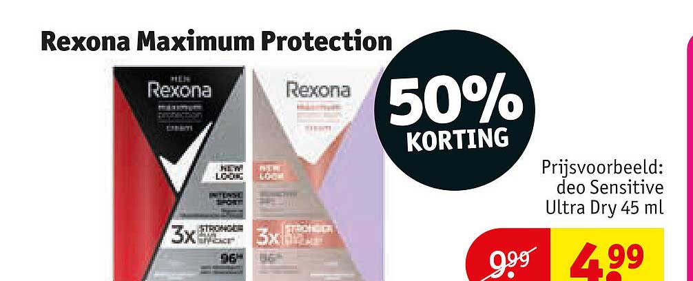 Rexona Maximum Protection 50% KORTING