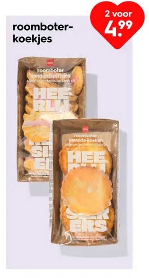 roomboterkoekjes 2 voor 4.99