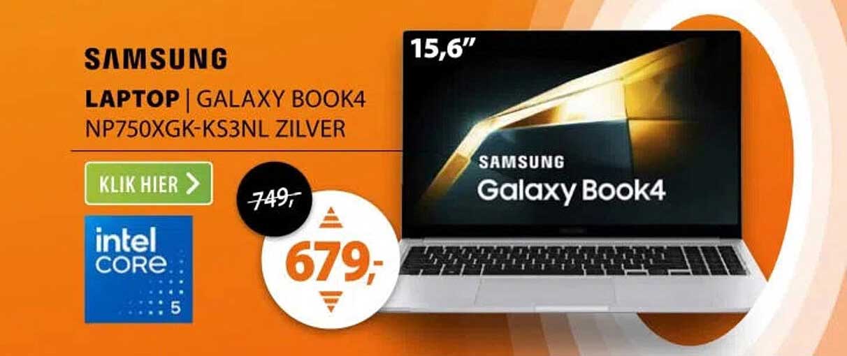 SAMSUNG LAPTOP | GALAXY BOOK4 NP750XGK-KS3NL ZILVER