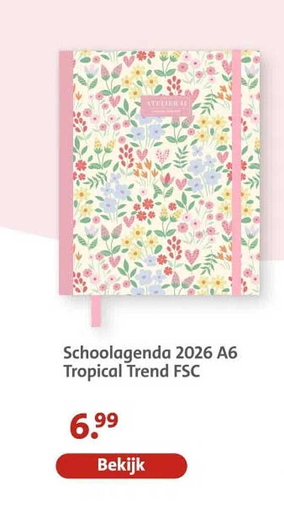 Schoolagenda 2026 A6 Tropical Trend FSC
