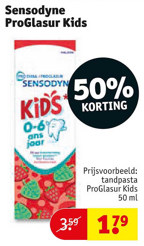 Sensodyne ProGlasur Kids 50% KORTING