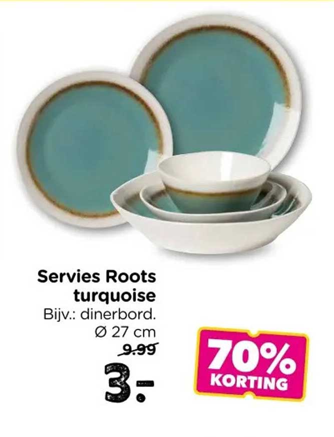 Servies Roots turquoise