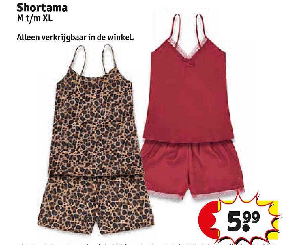 Shortama M t/m XL