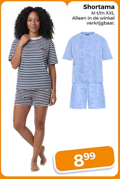 Shortama M t/m XXL Alleen in de winkel verkrijgbaar.