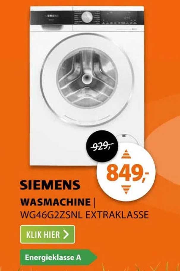 SIEMENS WASMACHINE WG46G2ZSNL EXTRAKLASSE