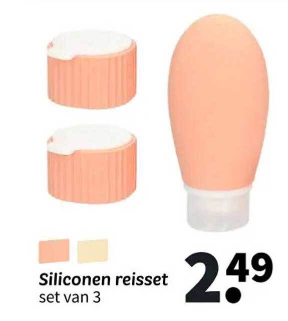 Siliconen reisset set van 3