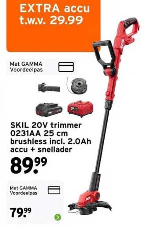 SKIL 20V trimmer 0231AA 25 cm brushless incl. 2.0Ah accu + snellader