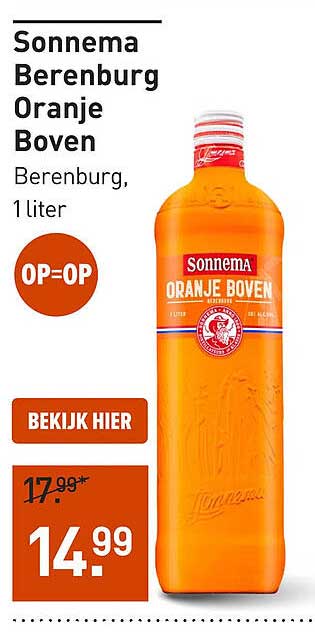 Sonnema Berenburg Oranje Boven