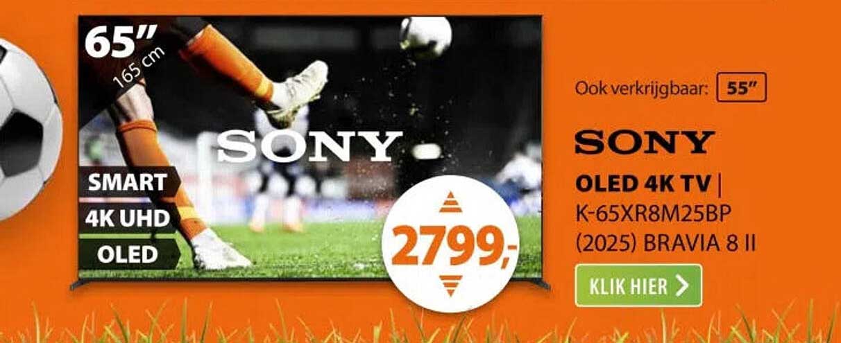 SONY OLED 4K TV K-65XR8M25BP (2025) BRAVIA 8 II