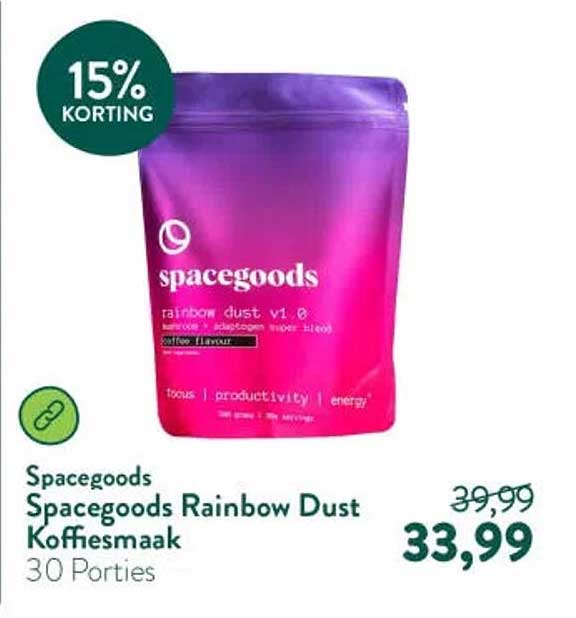 Spacegoods Rainbow Dust Koffiesmaak 30 Porties 15% Korting