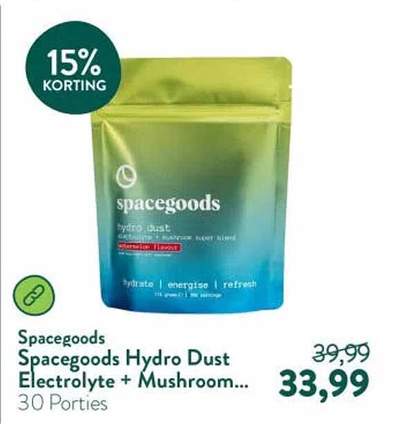 Spacegoods Spacegoods Hydro Dust Electrolyte + Mushroom... 15% korting