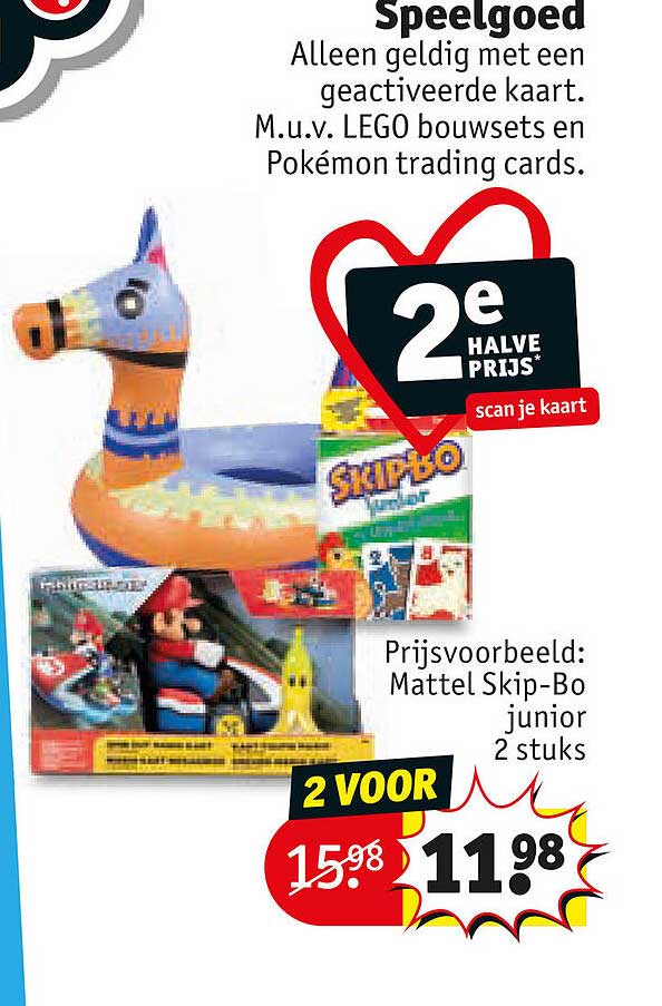 Speelgoed 2e HALVE PRIJS scan je kaart
