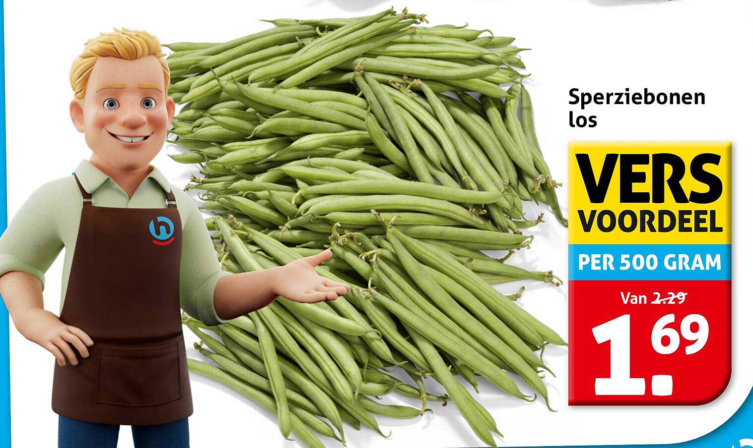 Sperziebonen los VERS VOORDEEL PER 500 GRAM