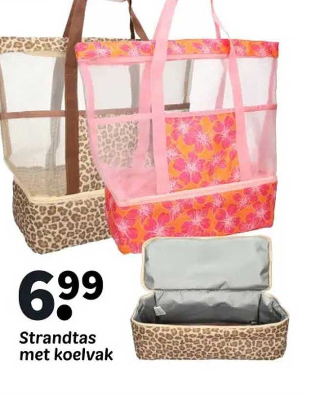 Strandtas met koelvak