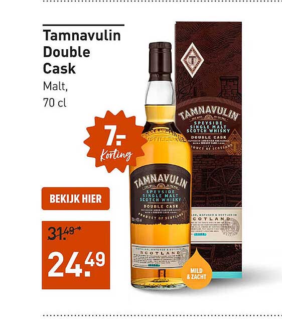 Tamnavulin Double Cask Malt, 70 cl