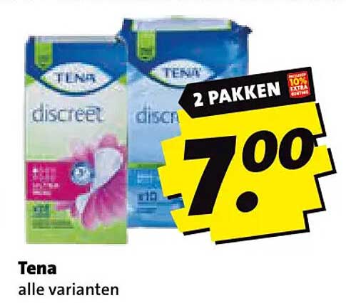 Tena alle varianten 2 pakken
