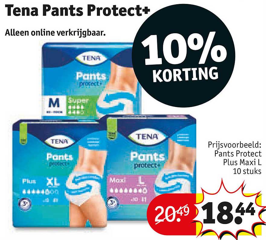 Tena Pants Protect+ 10% korting