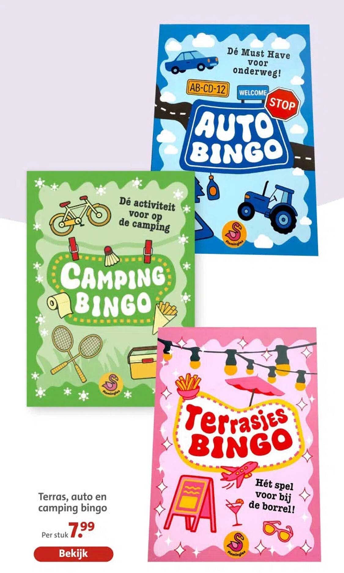 Terras, auto en camping bingo
