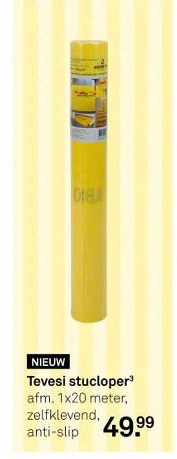 Tevesi stucloper¹³ afm. 1x20 meter, zelfklevend, anti-slip
