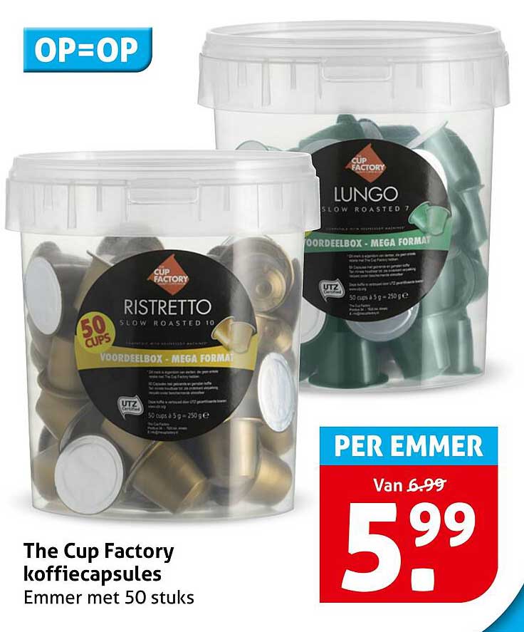 The Cup Factory koffiecapsules Emmer met 50 stuks