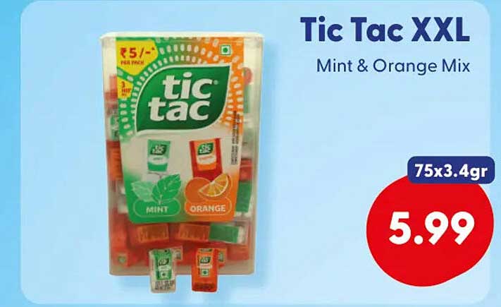 Tic Tac XXL Mint & Orange Mix