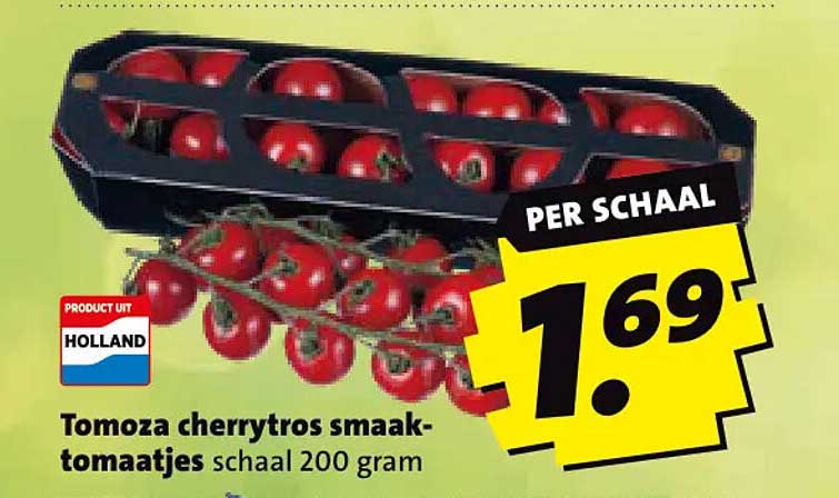 Tomoza cherrytros smaak-tomaatjes schaal 200 gram