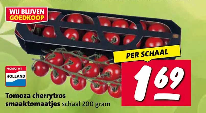 Tomoza cherrytros smaaktomaatjes schaal 200 gram PER SCHAAL