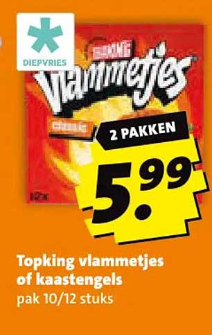 Topking vlammetjes of kaastengels pak 10/12 stuks 2 pakken