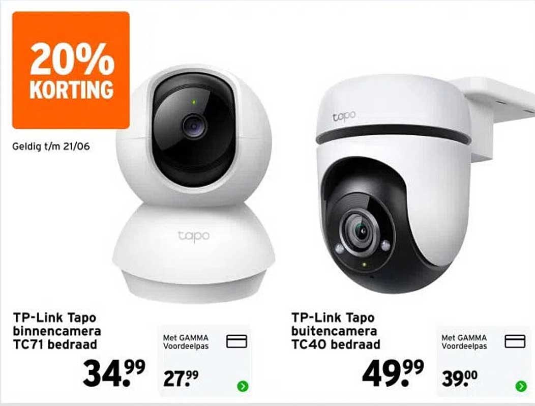 TP-Link Tapo binnencamera TC71 bedraad